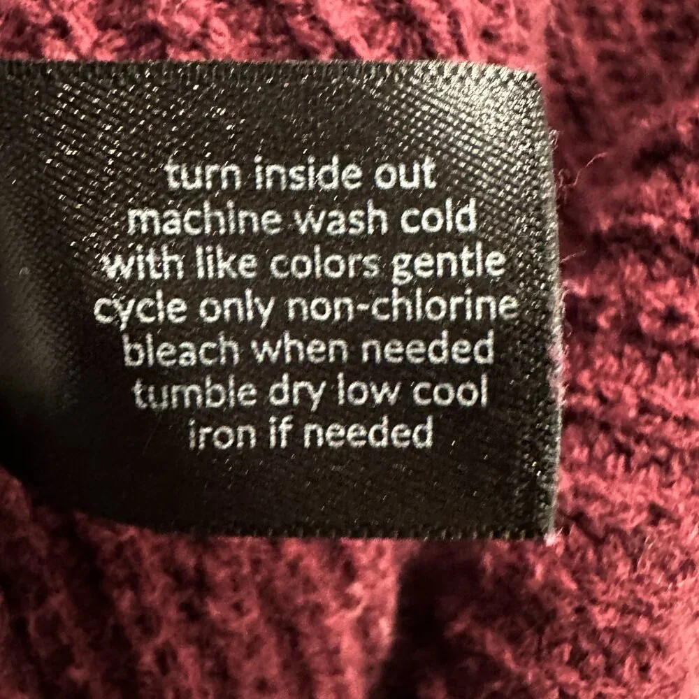 Lane Bryant Knit Sweater Burgundy Long Sleeve Pullover Boat Neck Plus Size 14/16 - Picture 9 of 9